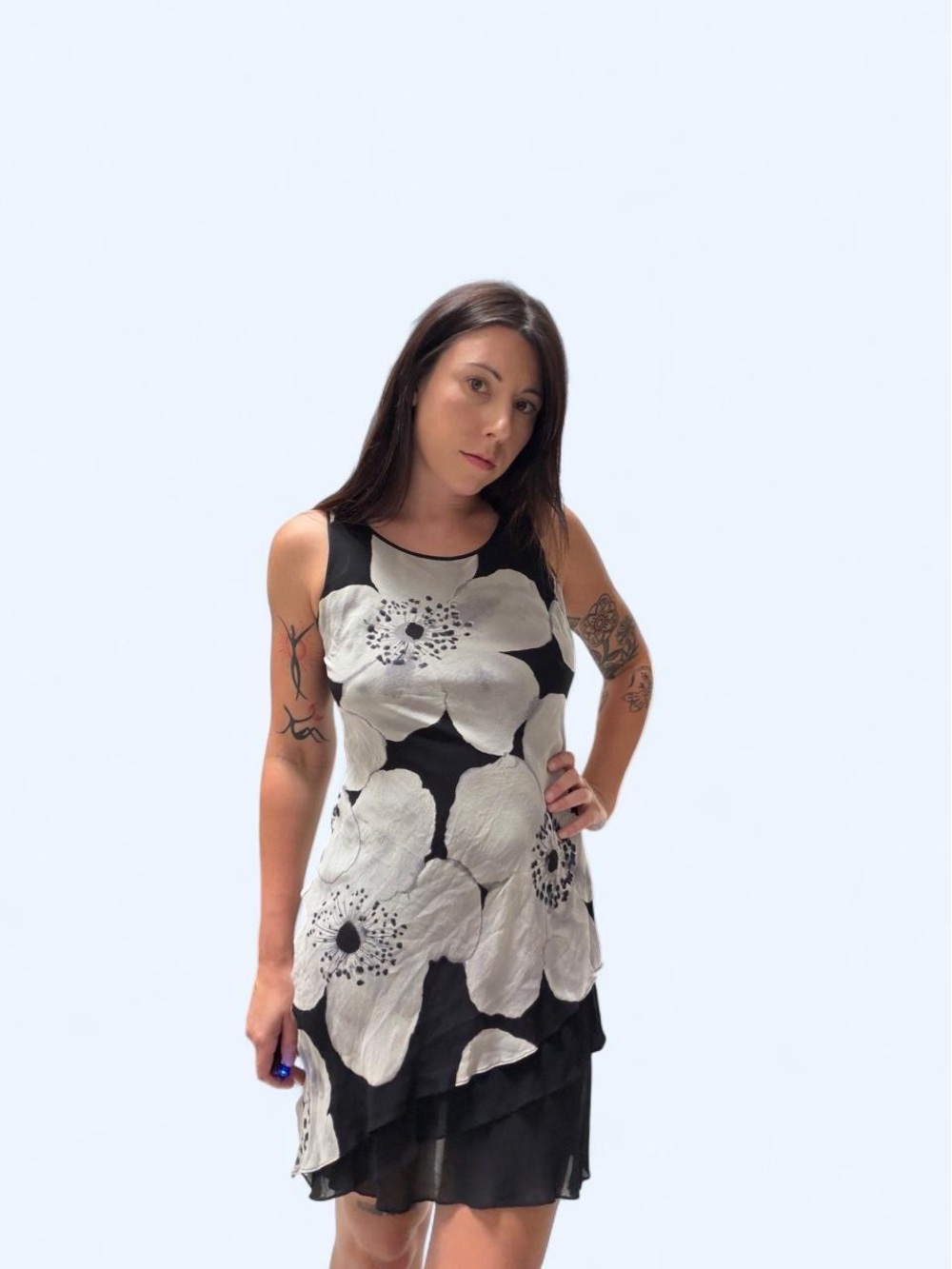 Silk floral dress